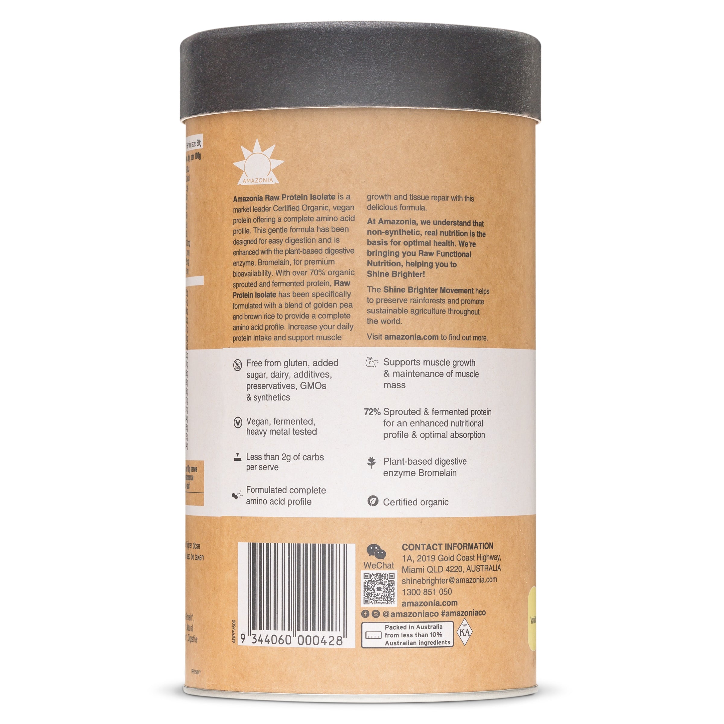 Raw Protein Isolate Vanilla | Vegan Protein Powder – Amazonia